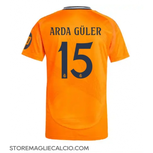 Real Madrid Arda Guler #15 Maglia Gara Trasferta Repliche 2024-25 Maniche Corte Real Madrid Arda Guler #15 Maglia Gara Trasferta Repliche 2024-25 Maniche Corte
